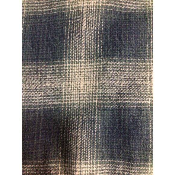 David Taylor Vtg Men’s Medium Ramie Flannel Shirt Jacket Sherpa Lined Pockets - Picture 3 of 7